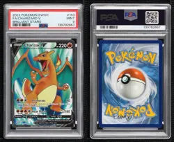 Full Art - Charizard V Pokemon Sword & Shield Brilliant Stars PSA 9 MINT - Image 3