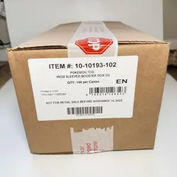 Pokemon TCG ME02 Phantasmal Flames Sleeved Booster SEALED CASE (144 Packs) - Image 1