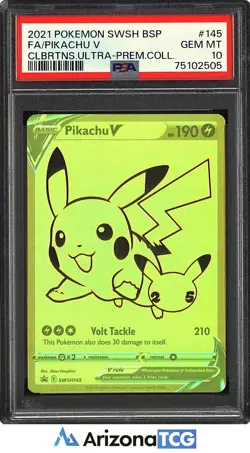 Pokemon 2021 Pikachu V SWSH145 Celebrations UPC Promo GEM MINT PSA 10 - Image 1