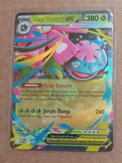 POKEMON MEGA EVOLUTION MEGA VENUSAUR EX 013 FULL ART BLACK STAR PROMO ME01 HOLO - Image 1