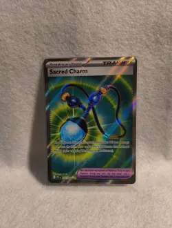 Sacred Charm 122/094 NM – Full Art Holo – 2025 TCG Pokemon Phantasmal Flames - Image 3