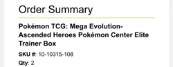 Pokemon TCG: Ascended Heroes Pokemon Center Elite Trainer Box (ETB) - PRESALE - Image 2