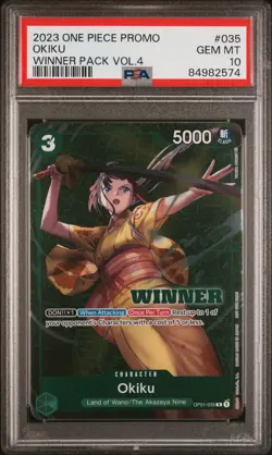 One Piece Okiku | OP01-035 | WINNER | PSA 10 - Image 1