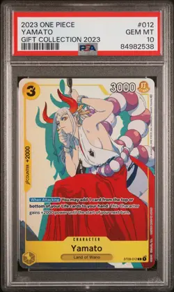 One Piece TCG English Yamato 2023 Gift Collection ST09 #012 PSA 10 - Image 1