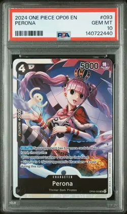 2024 ONE PIECE OP06-WINGS OF THE CAPTAIN 093 PERONA PSA10 - Image 1