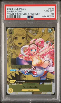 PSA 10 2024 ONE PIECE SHIRAHOSHI WINNER #116 TOURNAMENT PACK VOL.6 - Image 1