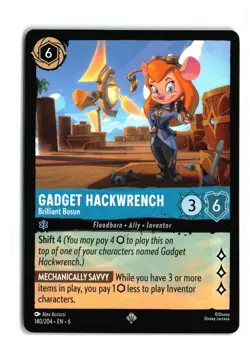 GADGET HACKWRENCH BRILLIANT BOSUN 140/204 SUPER RARE DISNEY LORCANA NM - Image 1