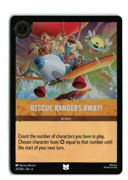 RESCUE RANGERS AWAY! ACTION 29/204 COLD FOIL DISNEY LORCANA NM - Image 1