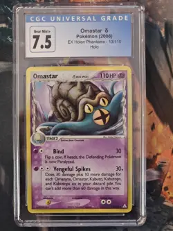 3 Graded Pokemon Card Slab Lot CGC 10 Vintage Holon Phantoms Omastar / Raikou - Image 2