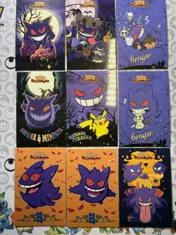 9 Star Holo Gengar Halloween Card Database Non-TCG Pokemon Cards Peru Set #1 - Image 1