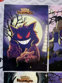 9 Star Holo Gengar Halloween Card Database Non-TCG Pokemon Cards Peru Set #1 - Image 2