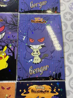 9 Star Holo Gengar Halloween Card Database Non-TCG Pokemon Cards Peru Set #1 - Image 5
