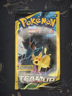 Rare Pokemon Team Up 3 Card Factory Sealed Booster Pack HEAVY 7.71g - Image 2