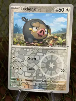 Lechonk Scarlet & Violet Pokemon Center Exclusive Promo Card Stamped - Image 1