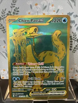 Pokemon TCG Chien-Pao EX Hyper Rare Holo Card Paldean Fates 242/091 - Image 1