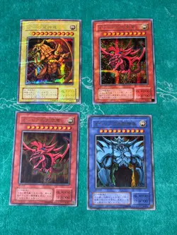 JAPANESE EGYPTIAN GOD CARD LOT Obelisk Slifer Ra G4 Yugioh - Image 1