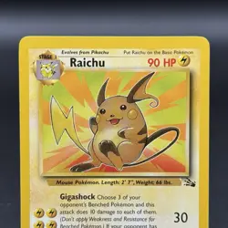 Pokemon TCG Card Raichu Non Holo - 29/62 Fossil Rare - Image 2