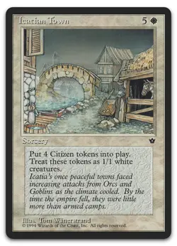 Icatian Town (NM) Fallen Empires FEM Magic MTG - Image 1