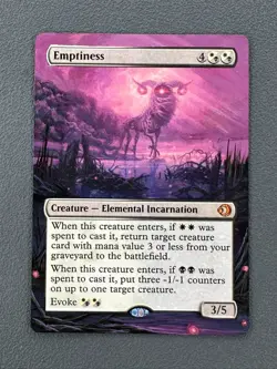 Emptiness MTG Lorwyn Eclipsed Hand Painted Borderless Extended Full Altered Art - Image 1