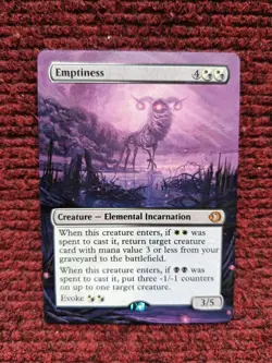 Emptiness MTG Lorwyn Eclipsed Hand Painted Borderless Extended Full Altered Art - Image 2