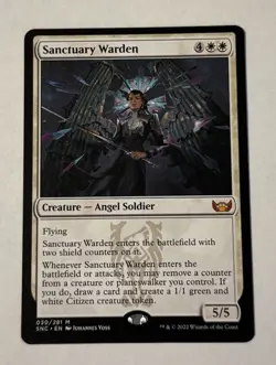 MTG Sanctuary Warden - Streets Of New Capenna NM - Image 1