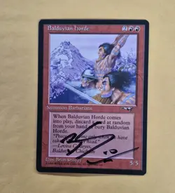 Unplayed Signed Balduvian Horde Alliances NM MAGIC MTG Brian Snoddy Edh Cube Vtg - Image 1