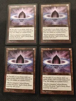 MTG Tempest "Lotus Petal" x4 Magic The Gathering WoTC LP/NM - Image 1
