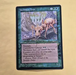 Gold Signed Unplayed Yavimaya Ants Alliances Magic MTG Pat Morrissey Edh Cube NM - Image 1