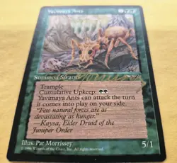 Gold Signed Unplayed Yavimaya Ants Alliances Magic MTG Pat Morrissey Edh Cube NM - Image 2