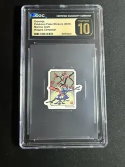 CGC 10 Pristine - Greninja Japanese Pattern Sticker - Pokemon Marimo Craft 2025 - Image 1