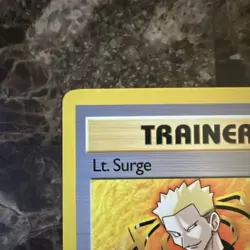 Wizards Pokemon TCG Trainer Lt. Surge Gym Heroes 101/132 1st Edition Rare Mint - Image 3