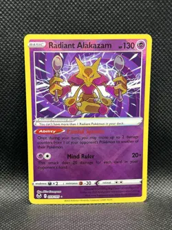 Radiant Alakazam 059/195 RARE HOLO Silver Tempest Swsh12 Pokemon English Foil - Image 3