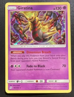 Giratina 86/236 Pokemon Unified Minds Holo Rare TCG LP - Image 1