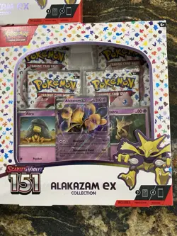 3X Alakazam Ex Collection Boxes Scarlet & Violet 151 Pokemon 2023 Sealed - Image 3