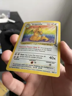 Pokemon TCG Dragonite Fossil 4/62 Holo 1999-2000 Wizards Base Set Copyright Holo - Image 2