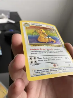 Pokemon TCG Dragonite Fossil 4/62 Holo 1999-2000 Wizards Base Set Copyright Holo - Image 3