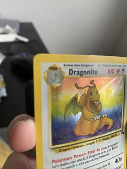 Pokemon TCG Dragonite Fossil 4/62 Holo 1999-2000 Wizards Base Set Copyright Holo - Image 4
