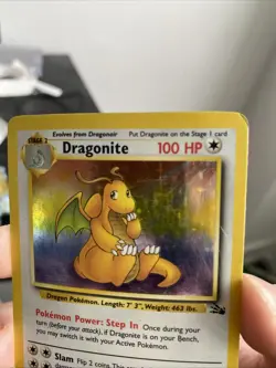 Pokemon TCG Dragonite Fossil 4/62 Holo 1999-2000 Wizards Base Set Copyright Holo - Image 5