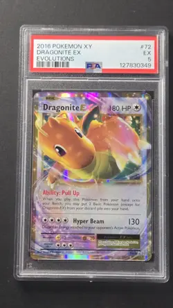 PSA 5 Dragonite EX 72/108 XY Evolutions Ultra Rare Pokemon 2016 - Image 1