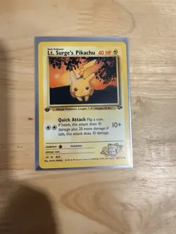Pokemon TCG Lt. Surge's Pikachu 84/132 Gym Challenge 1st Edition - Image 1