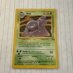 Pokemon TCG Muk #13/62 Holo Rare Fossil Base Set Unlimited WOTC VTG 1999 LP - Image 1