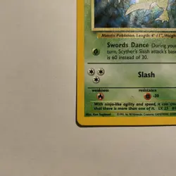 Scyther #17/130 Holo Rare Pokemon Base Set 2 Vintage WOTC - Image 5