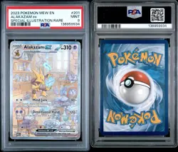 2023 POKEMON MEW EN-151 #201 ALAKAZAM EX SPECIAL ILLUSTRATION RARE PSA 9 - Image 3