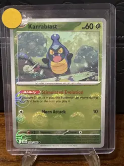 Pokemon TCG Black Bolt Pokeball Karrablast 009/086 Common Rare Holo NM - Image 1