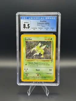 CGC 8.5 Scyther 2000 Base Set 2 17/130 Holo Pokemon w/ Swirl 🌀and Subgrades - Image 1