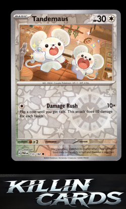 Reverse Holofoil Tandemaus - 153/182 153/182 Pokemon Common SV04: Paradox Rift C - Image 1