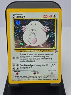 Pokemon Chansey Holo Rare Holo Base Set 2 003/130 LP - Image 1