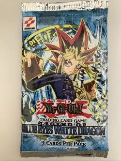 Factory Sealed YuGiOh Legend of Blue Eyes White Dragon Unlimited Booster Pack!! - Image 1