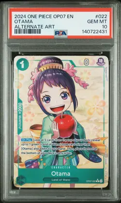 2024 ONE PIECE OP07-500 YEARS IN THE FUTURE ALTERNATE ART #022 OTAMA PSA 10 - Image 1