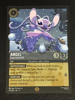 Disney Lorcana Winterspell Angel - Experiment 624 Cold Foil 191/204 NM Legendary - Image 1